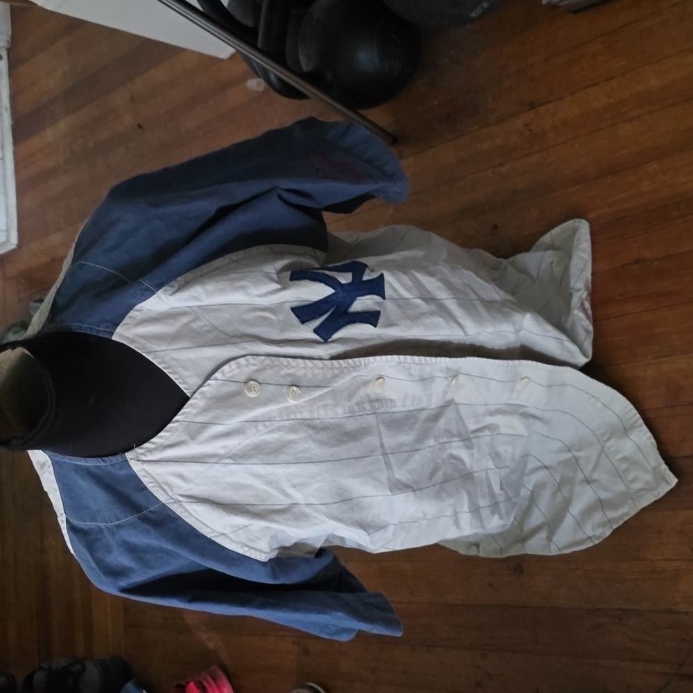 Mirage first string jersey, New York Yankees, size XL, blue,gray, red
